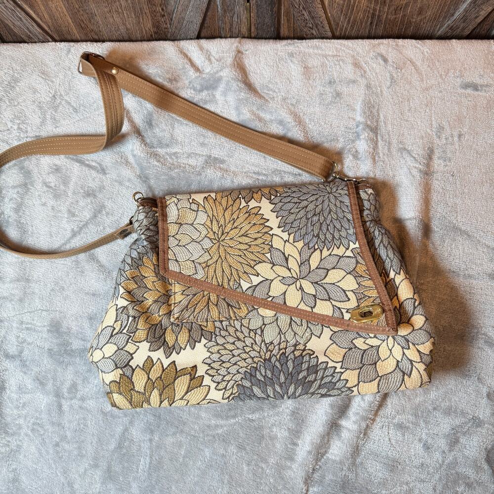 Danny K Floral Tapestry Crossbody Purse Convertible Boho Handbag